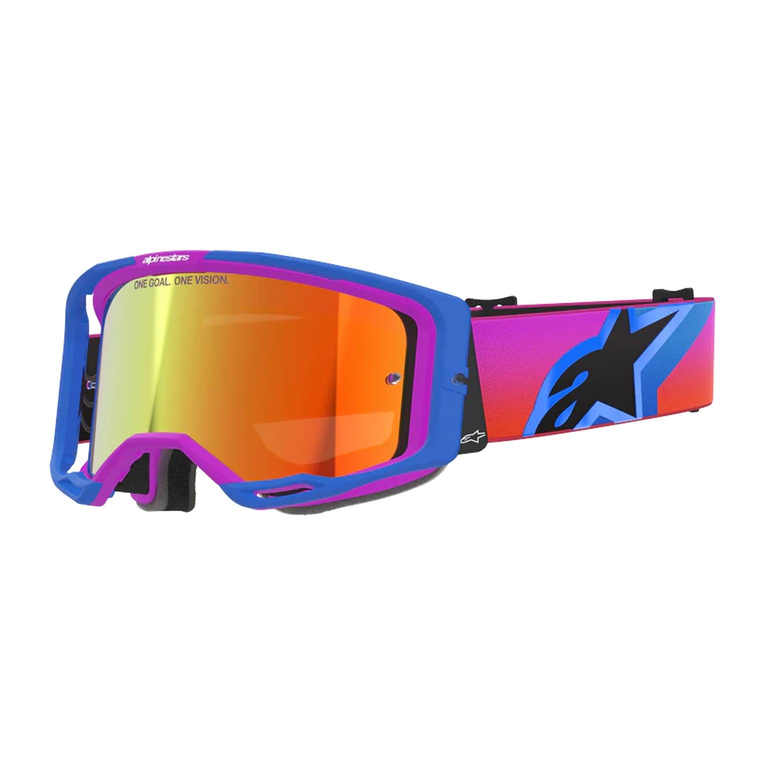 Alpinestars 2026 Vision 8 Corp Motocross Goggles Ucla Blue Purple Orange Mirror Red One Size